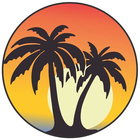 Palm Tree Sunset Sticker に対する画像結果
