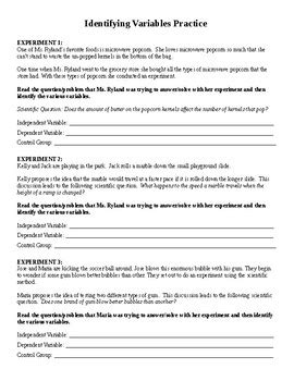 Image result for Identifying Variables Worksheet Book