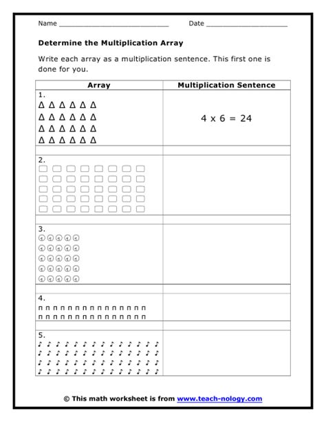 Image result for 3rd Grade Multiplication Games Printable Array