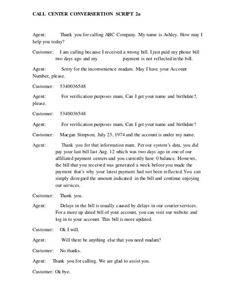 Toradh íomhá ar Call Center Script for Wrong Number