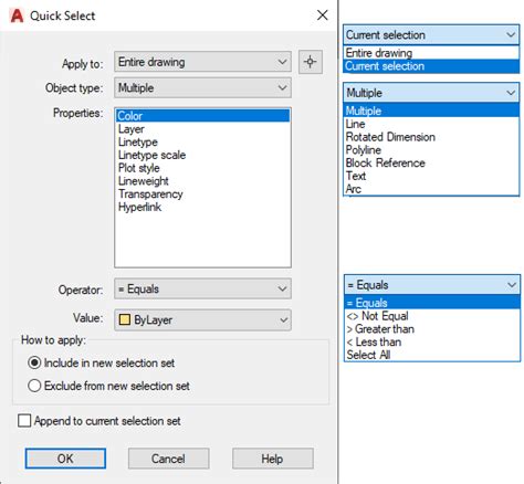 Image result for Quick Select AutoCAD