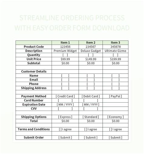 Image result for Order Process Template