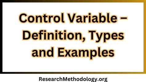 Image result for Control Variable Easy Explain