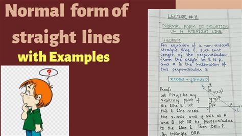 Toradh íomhá ar Normal Form of Straight Line