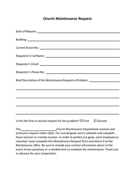 Image result for Fixture Maintenance Service Request Form