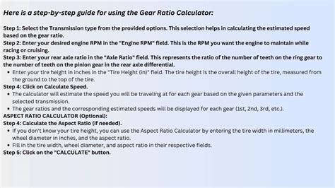 Image result for Gear Ratio and Tire Size Chart