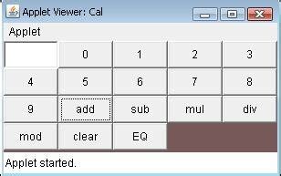 Afbeeldingsresultaten voor Calculator Program Using Applet in Java