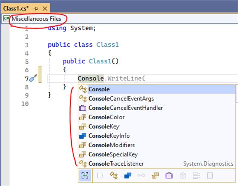 Miscellaneous File Visual Studio に対する画像結果