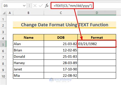 Image result for Excel-Format Date Function