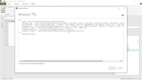 Image result for Subtotal Power Query