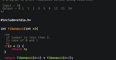 Image result for Fibonacci Series in C Programming