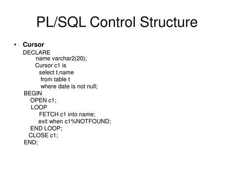Image result for Control Structure in PL/SQL