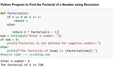 Toradh íomhá ar How to Find a Factorial of a Number in Python