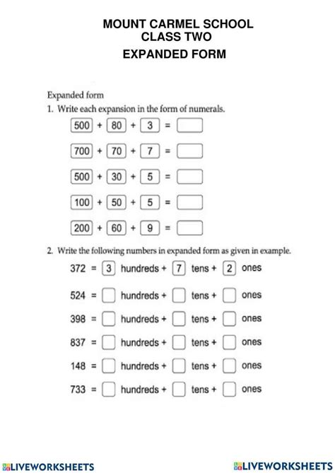 Image result for Exponent Expanded Form Worksheets