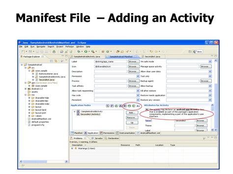 Image result for How to Add Code into Manifest File