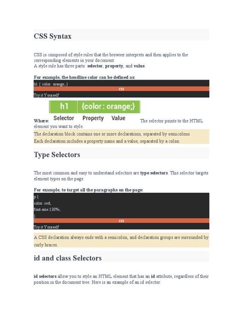 Image result for CSS Syntax in HD