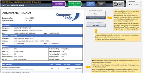 Invoice Generator Excel Template に対する画像結果
