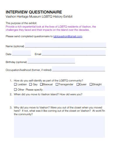 Image result for Interview Questionnaire Form