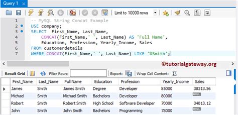 MySQL Concat に対する画像結果