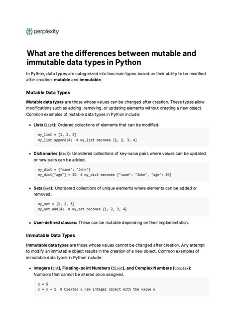 Differentiate Mutable Data Types and Immutable Data Types に対する画像結果