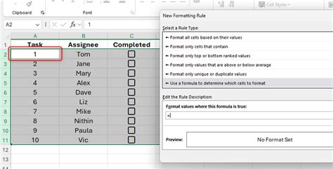 Image result for Excel Conditional Formatting for Checkbox Checked