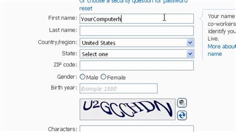 Hotmail Sign Up Form に対する画像結果