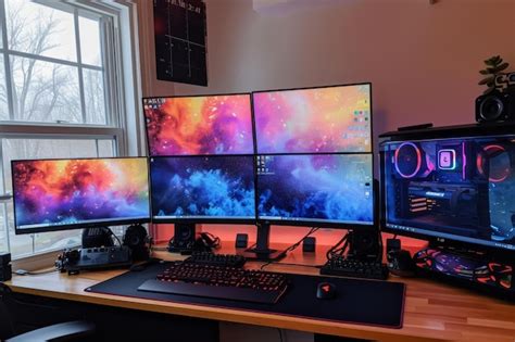 Image result for 3 Monitor Computer Setup