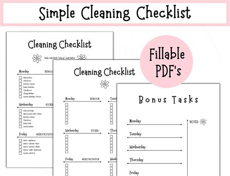 Image result for Easy Maid Checklist