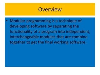 Modular Computer Program に対する画像結果