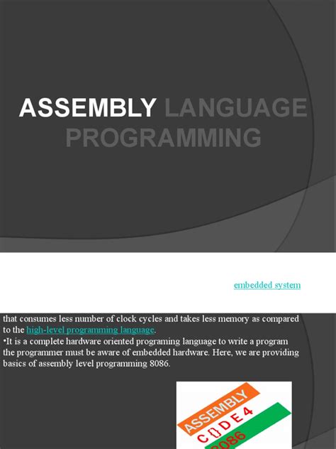 Assembly Language Proramming&Modular Programming | PDF | Assembly ...