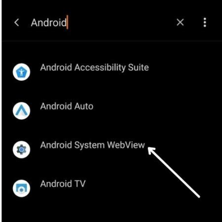 Image result for Android System Webview Not Enabled