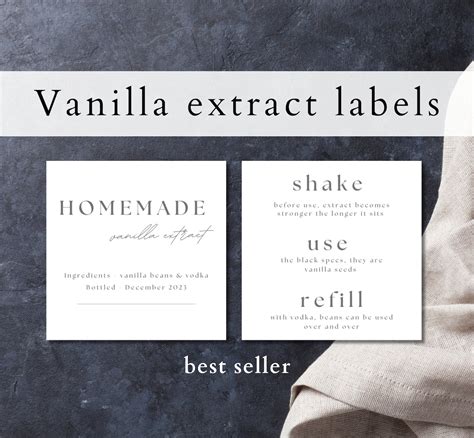 Image result for DIY Customizable Vanilla Extract Labels