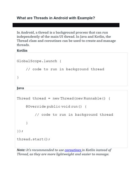Image result for The Process and Threads of the Android Operating System