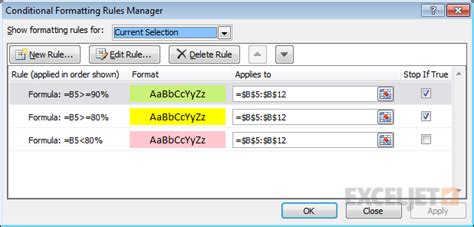 Conditional Formatting Percent in Excel に対する画像結果