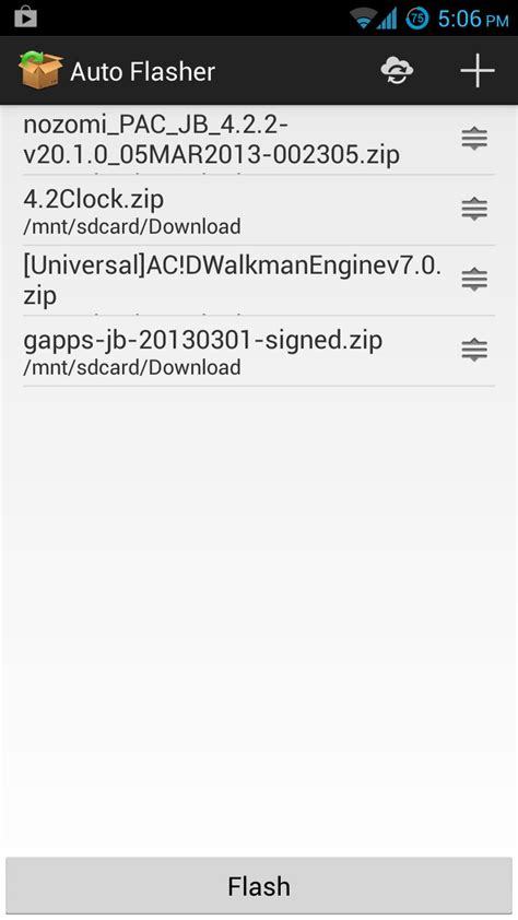 Toradh íomhá ar Android ROM Flasher for Windows