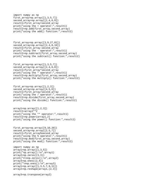 Image result for Numpy in Python PDF