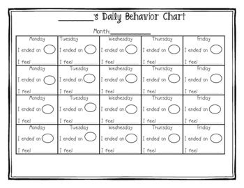 Image result for Weekly Behavior Chart in Color