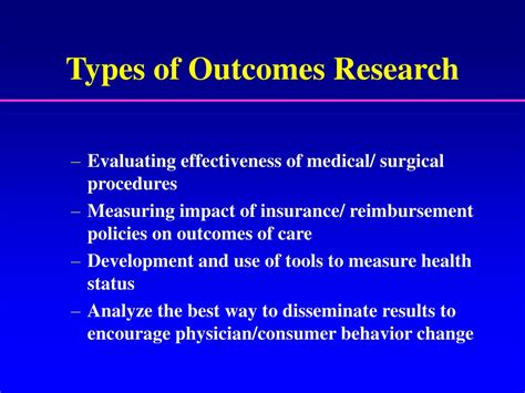 Image result for Outcome Research Example