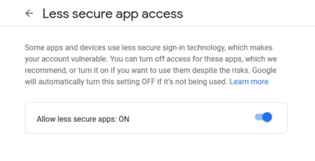 Image result for Turn Off Less Secure Apps
