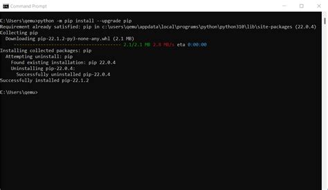 Toradh íomhá ar Command to Install Python