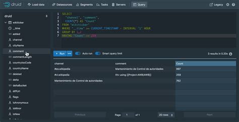 Image result for Apache Druid GUI Rust