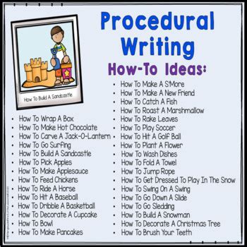 Image result for How to Procedural Writing Example