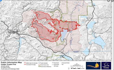 Image result for Creek Fire Map