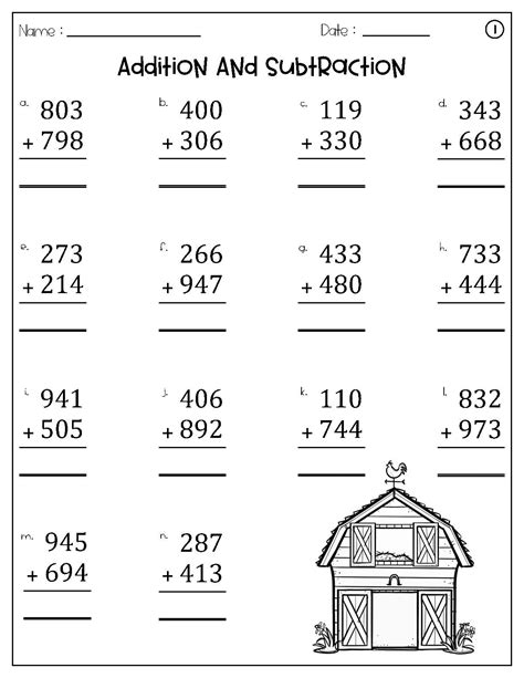 Image result for 3rd Grade Math Worksheets Subtraction