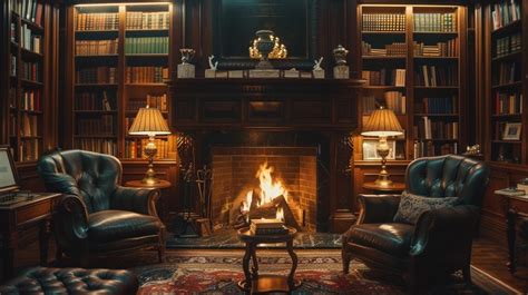 Image result for Library King County with Fireplace