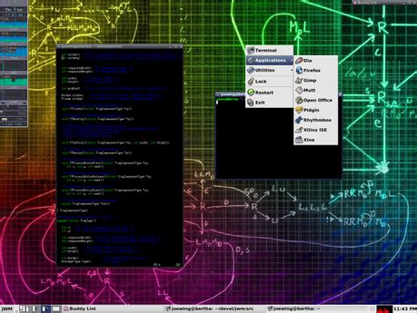 Toradh íomhá ar Window Manager Desktop Environment