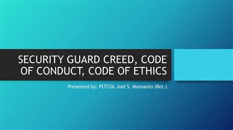 Image result for Code of Conduct Security Guard