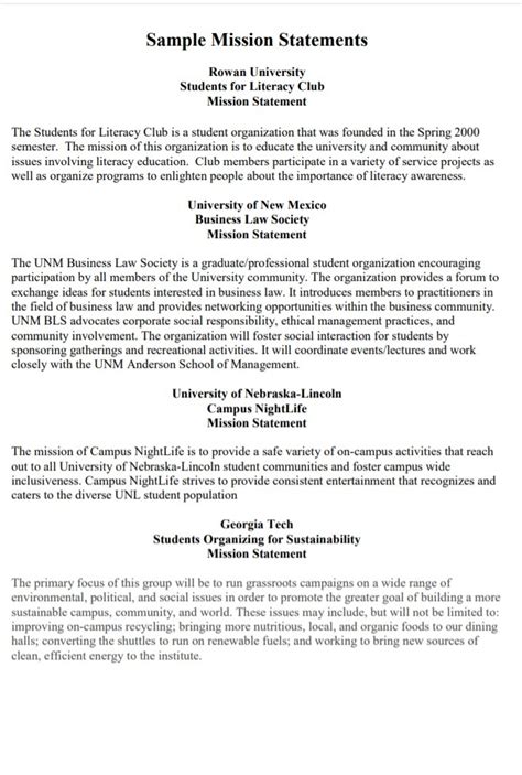 Image result for Mission Statement Examples for Master Programs