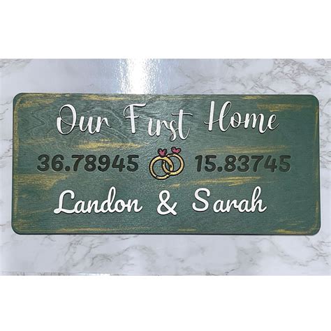 Our First Home Coordinates Sign に対する画像結果