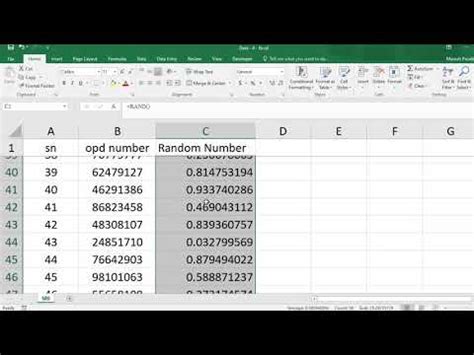 Image result for Simple Random Sample Excel